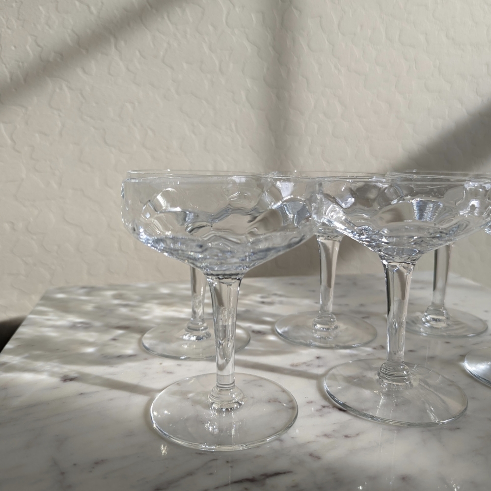 Set of 6 Champagne Saucers - Picture 6 of 9
